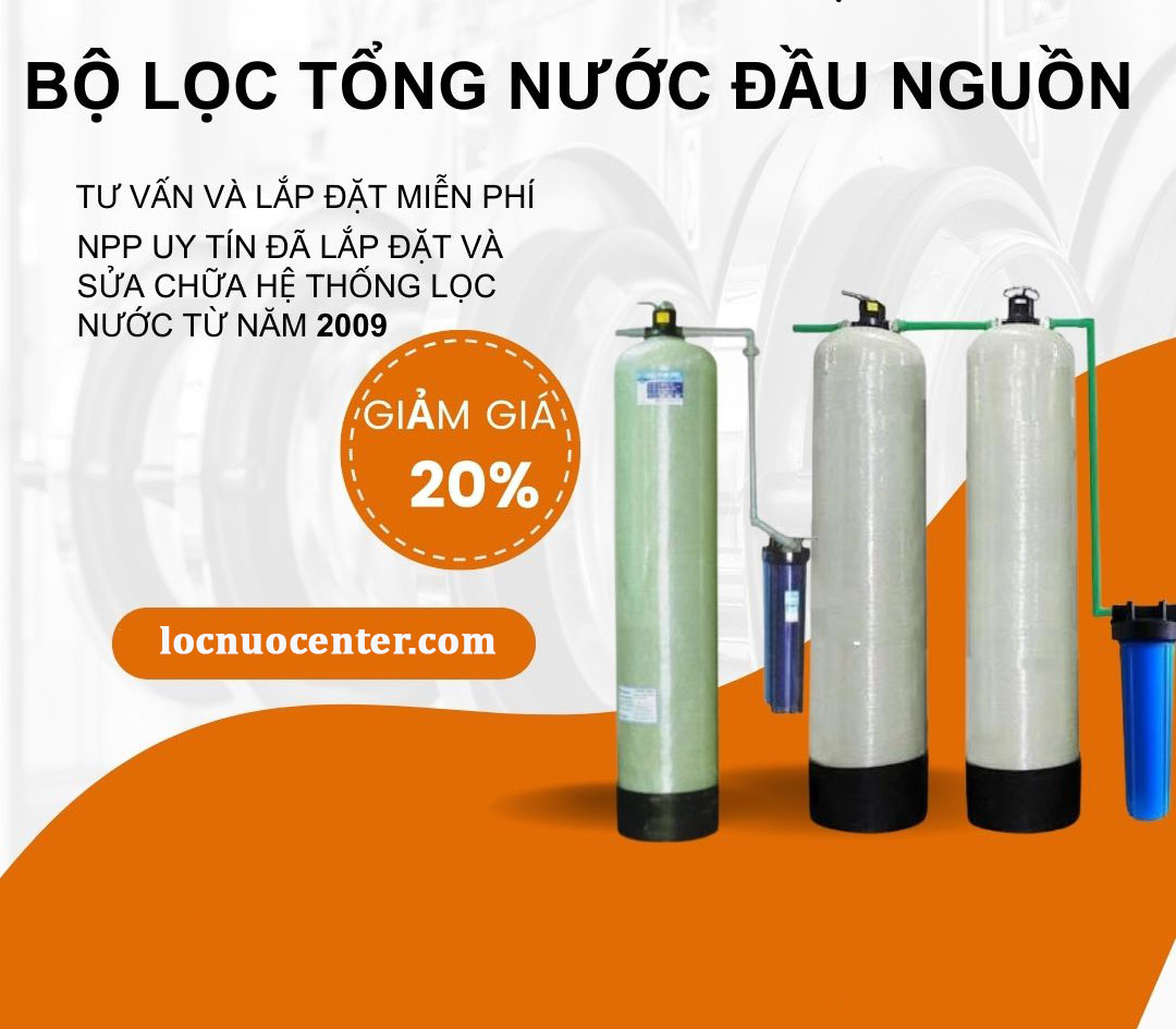 Bộ lọc nước sinh hoạt lọc tổng cho hộ gia đình